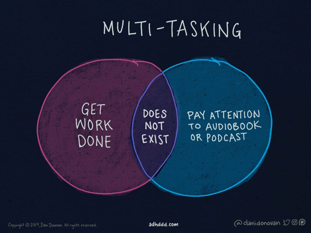 Multi-tasking ADHD Comic by Dani Donovan