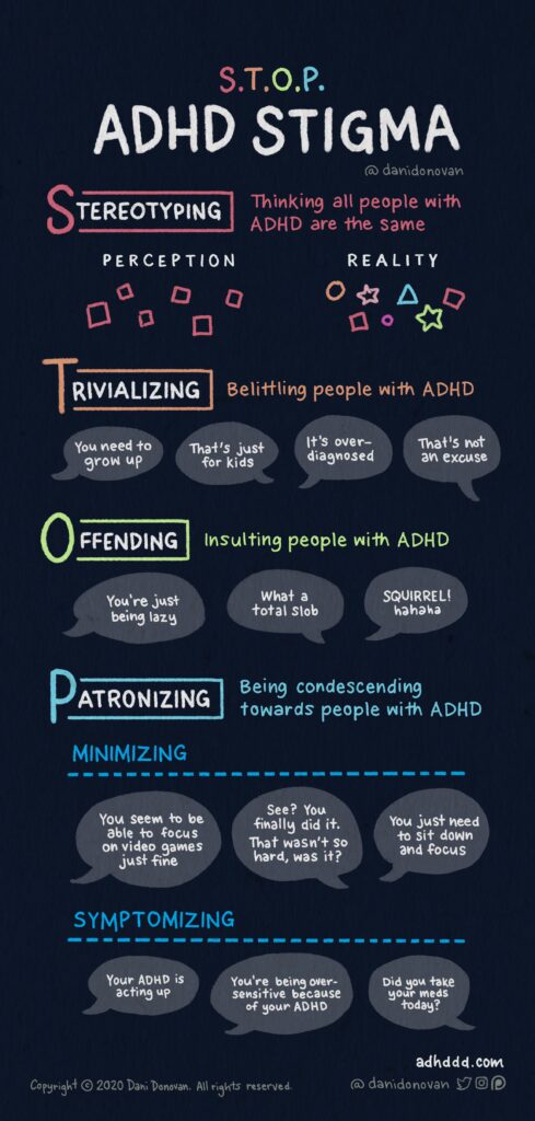 ADHD Stigma Comic by Dani Donovan