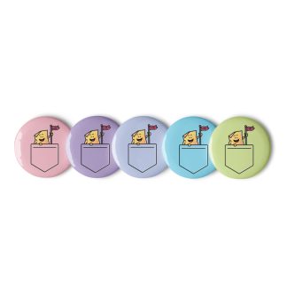The Thing (Pocket): Set of 5 Pin Buttons